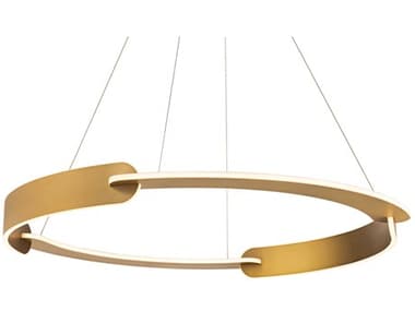 Modern Forms Ilios 4-Light Aged Brass Round Pendant MOFPD86342AB