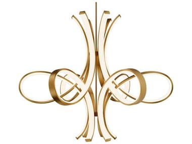 Modern Forms Fleur De Lis 1-Light Aged Brass Pendant MOFPD90556AB