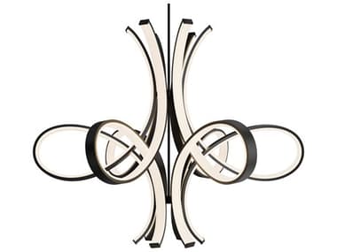 Modern Forms Fleur De Lis 1-Light Black Pendant MOFPD90556BK