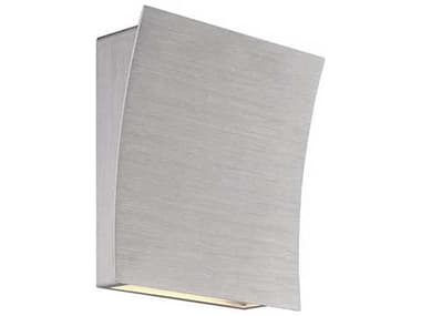 Modern Forms Slide 10" Tall 2-Light Brushed Aluminum Silver Glass LED Wall Sconce MOFWS27610AL