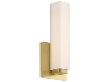 Modern Forms Vogue 11" Tall 1-Light Brushed Brass Glass LED Wall Sconce MOFWS3111BR