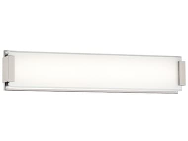 Modern Forms Polar 26" Wide 1-Light Brushed Nickel Glass LED Vanity Light MOFWS3226BN