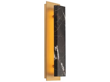 Modern Forms Zurich 1-Light Black Aged Brass Glass LED Wall Sconce MOFWS48318BKAB