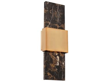 Modern Forms Mercer 1-Light Black Aged Brass Glass LED Wall Sconce MOFWS50324BKAB