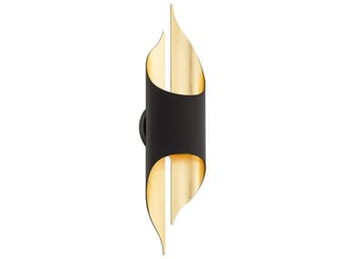 Modern Forms Clasp 1-Light Bronze Gold Leaf Wall Sconce MOFWS52523BZGL