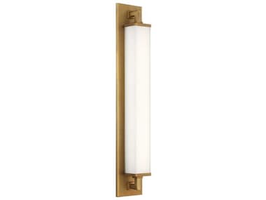 Modern Forms Gatsby 32" Tall 1-Light Aged Brass Glass LED Wall Sconce MOFWS53932AB