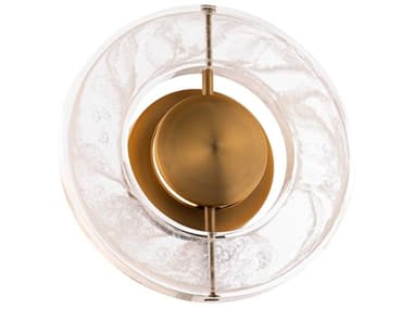 Modern Forms Cymbal 9" Tall 1-Light Aged Brass LED Wall Sconce MOFWS62110AB