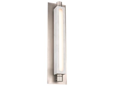 Modern Forms Stanchion 1-Light White Marble Brushed Nickel Wall Sconce MOFWS72524WTBN