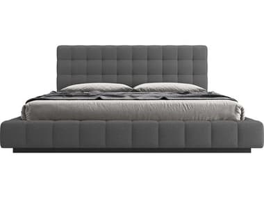 Modloft Thompson Carbon Gray Fabric King Platform Bed MOLMD321KLNK57