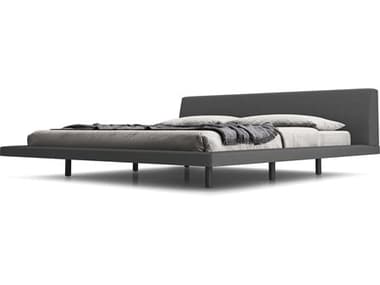 Modloft Jane Carbon Gray Fabric King Platform Bed MOLMD323K2LNK57