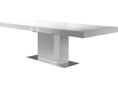 Modloft Astor Glossy White 71-94'' Wide Rectangular Dining Table with Extension MOLMD520LAQ