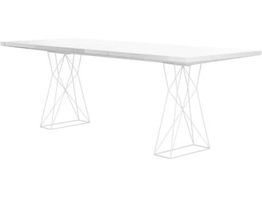 Modloft Curzon Glossy White 87'' Wide Rectangular Dining Table MOLMJC176PBL6