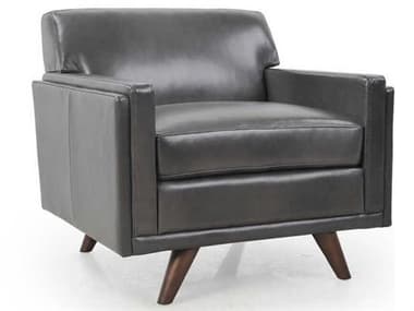 Luxecor Urbane Gray Leather Accent Chair LXCURB32481