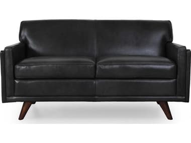 Luxecor Urbane Charcoal Gray Leather Loveseat LXCURB32483