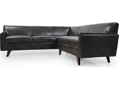 Luxecor Urbane Gray Leather Sectional Sofa LXCURB32487