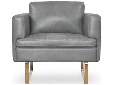 Moroni Frensen Contemporary Full Leather Chair in Grey MOR36501BS1173