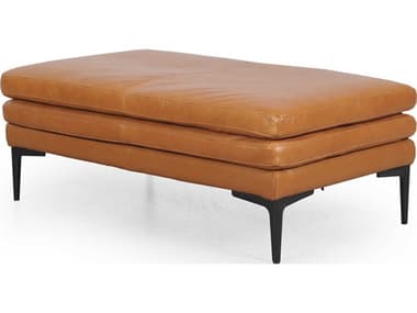 Moroni Tan Leather Ottoman MOR439461961