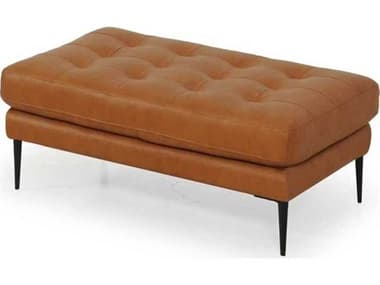 Luxecor Urbane Tan Leather Ottoman LXCURB32501