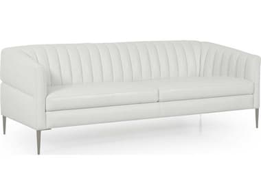 Moroni Pearl Snow White Leather Sofa MOR44103BS1296