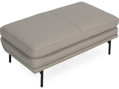 Moroni McCoy Full Leather Large Ottoman Light Grey MOR44246BS1383