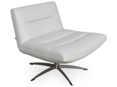 Moroni Alfio Swivel 30" White Leather Accent Chair MOR58006B1296