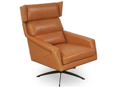 Moroni Hansen 30.0"W Tan Full Leather Modern Swivel Chair in Tan MOR58606B1857