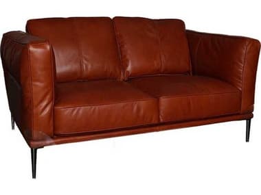 Moroni Bartz Cognac Brown Leather Loveseat MOR59702C2280