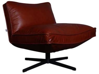 Moroni Grusin 31" Full Leather Swivel Chair in Cognac MOR59806C2280