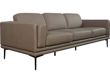 Moroni Bellagio Dark Taupe Gray Leather Sofa MOR70103B2773