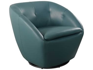 Moroni Louis Swivel Blue Leather Accent Chair MOR70401B2059