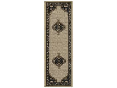 Momeni Serab Bordered Runner Area Rug MOSERABSRB1BLU2680