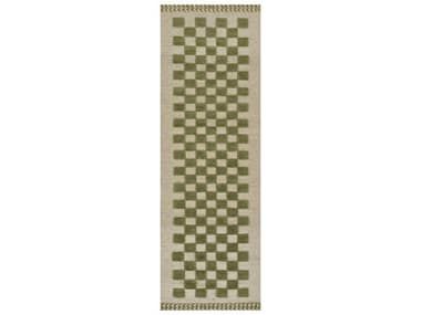 Momeni Willow Geometric Runner Area Rug MOWILLOWLO1GRN2680