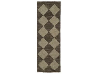 Momeni Willow Geometric Runner Area Rug MOWILLOWLO4BRN2680