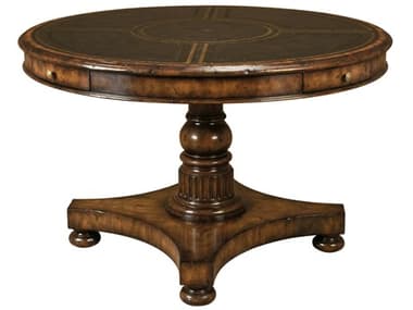 Maitland Smith 48&quot; Brown Mahogany Wood Card Game Table MS810131