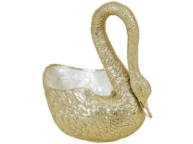 Maitland Smith Polished Cast Brass Swan Decorative Bowl MS810421