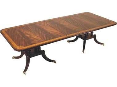 Maitland Smith Greek Key 90-111" Rectangular Wood Mahogany Dining Table MS810535