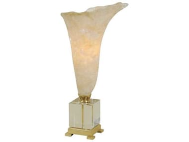 Maitland Smith Sparkle White Oyster Shell Brass Table Lamp MS810717