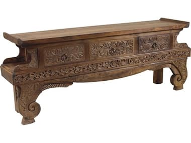 Maitland Smith Ming 88" Rectangular Wood Natural Console Table MS811734