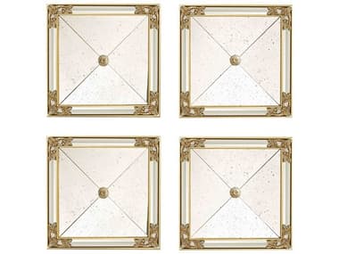 Maitland Smith Gold Leaf Novella 16'' Square Wall Mirrors (Set of 4) MS816028