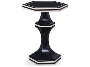 Maitland Smith 20" Hexagon Black End Table MS833332