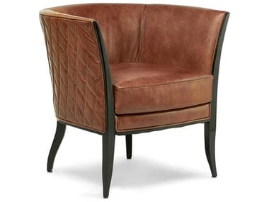 Maitland Smith 30" Brown Leather Accent Chair MS839743