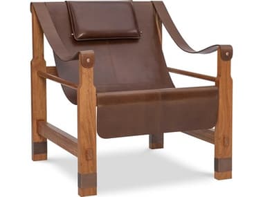 Maitland Smith Drakensberg Brown Leather Accent Chair MS843343