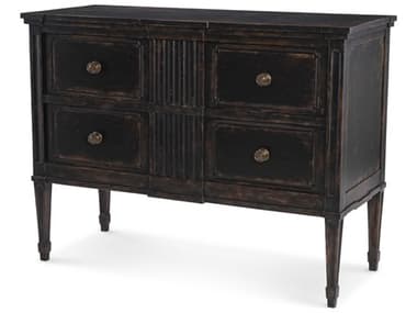 Maitland Smith Black Mahogany Wood Accent Chest MS847150