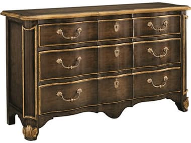Maitland Smith Aria 68" Wide 3-Drawers Brown Ash Wood Dresser MS880115