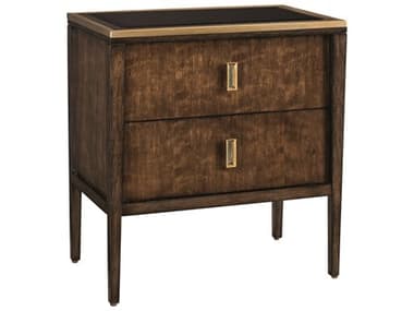 Maitland Smith Lyric 28&quot; Wide 2-Drawers Brown Cherry Wood Nightstand MS880312