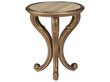 Maitland Smith Majorca Round Stone Pompeii End Table MS880430