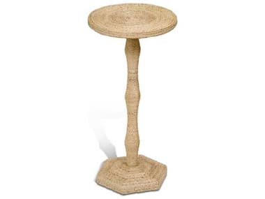 Maitland Smith Abaca 12" Round Natural End Table MS890403