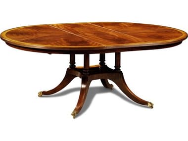 Maitland Smith Medallion 60-80" Round Wood Mahogany Dining Table MS890703
