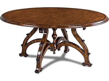 Maitland Smith Shepard 65" Round Wood Hand Planed Dining Table MS890704
