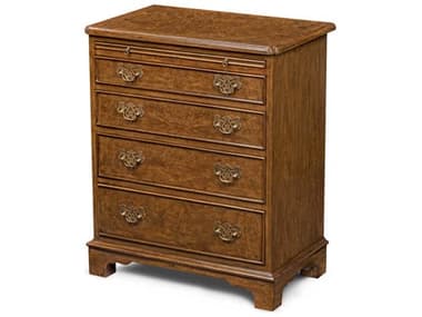 Maitland Smith 24" Wide Burl Walnut Brown Wood Accent Chest MS890806